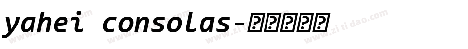 yahei consolas字体转换